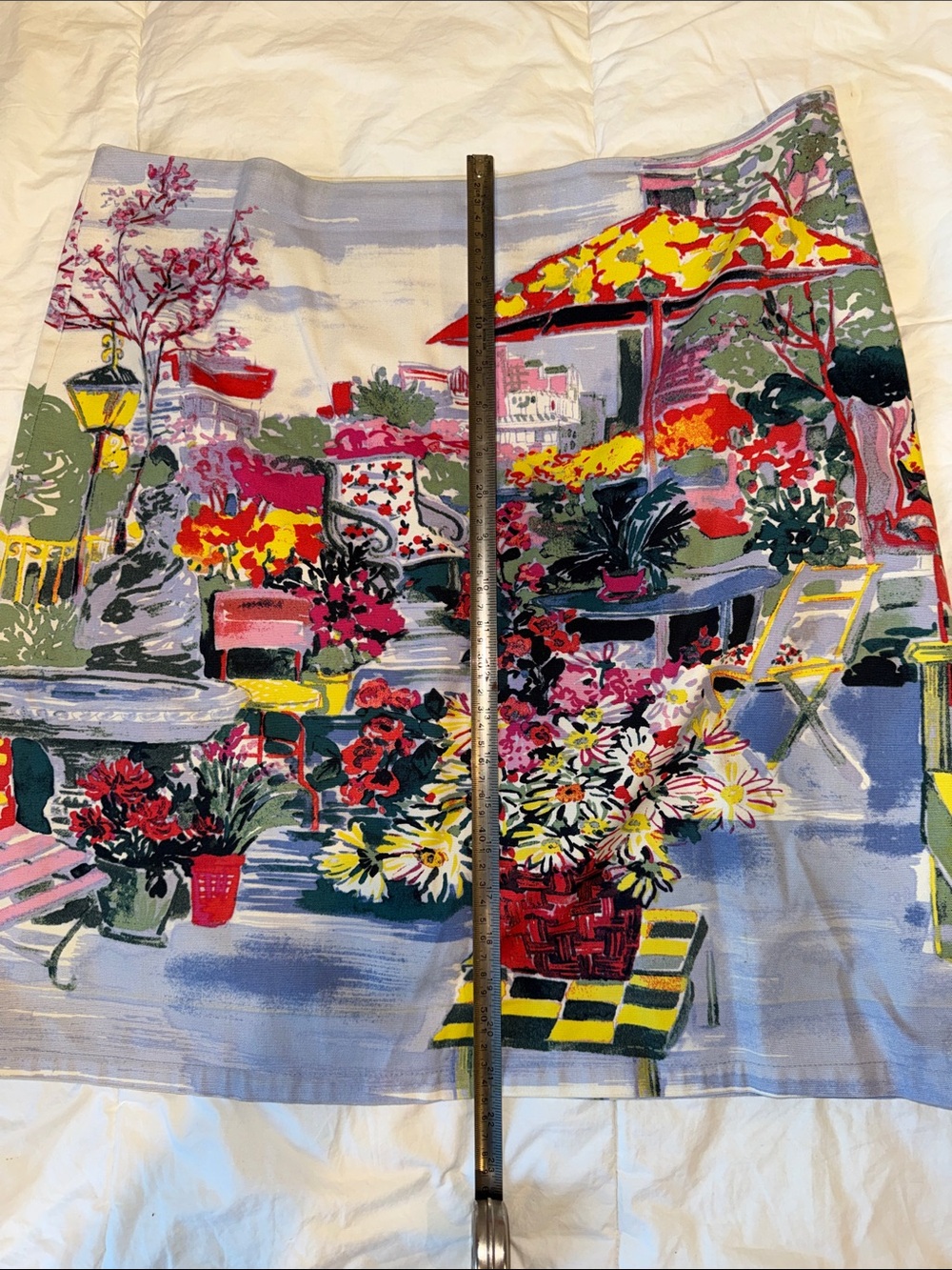 Talbots scenery Print A-Line Skirt in Multi-Color